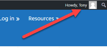 An icon on the top right corner