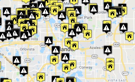 Sinkholes around Orlando FL