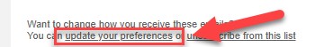 Update Your Preferences