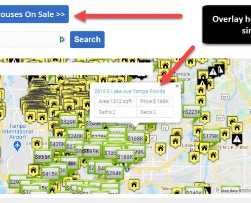 houses on sale overlay