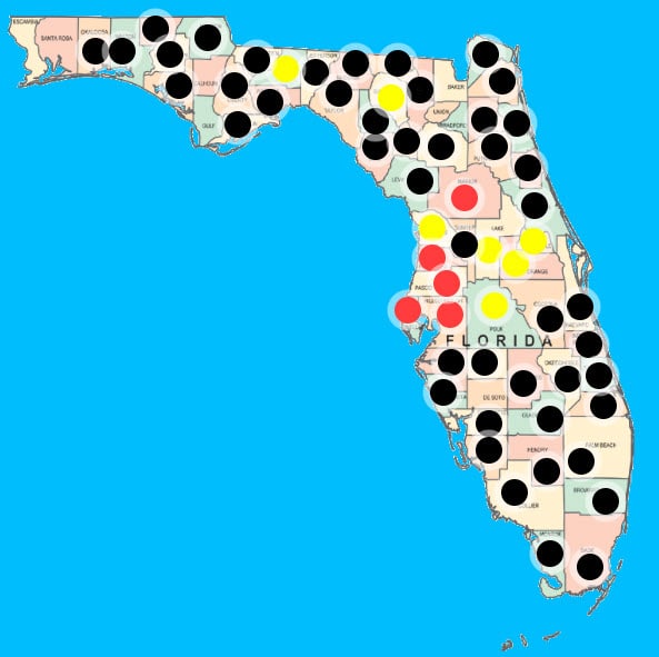 How many sinkholes are in Florida